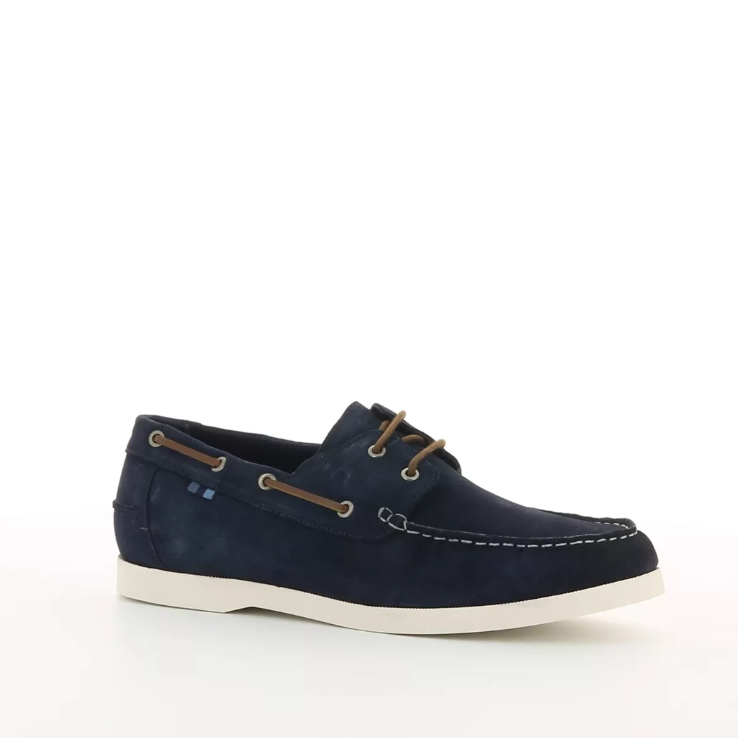 Image (1) de la chaussures Jack & Jones - Chaussures bateau Bleu en Cuir nubuck