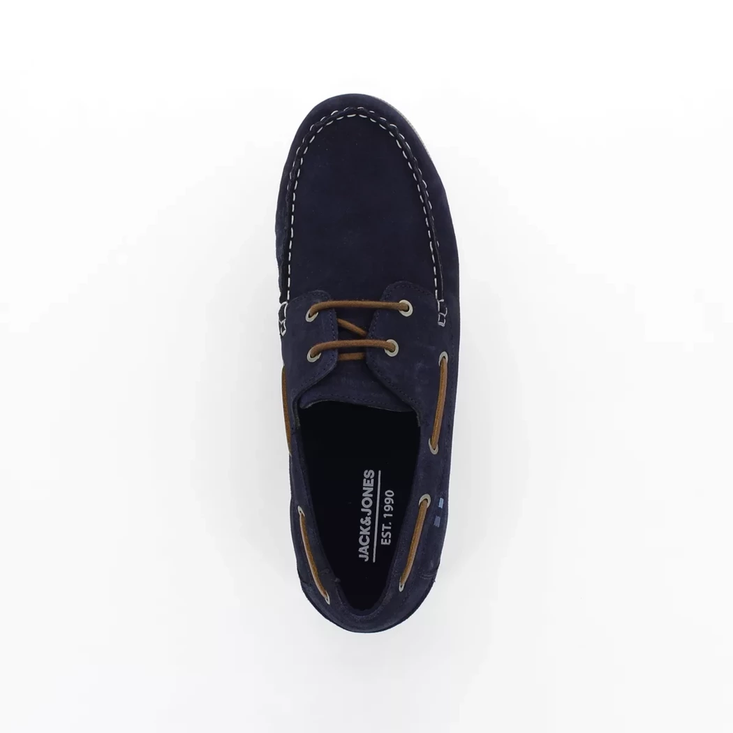 Image (6) de la chaussures Jack & Jones - Chaussures bateau Bleu en Cuir nubuck