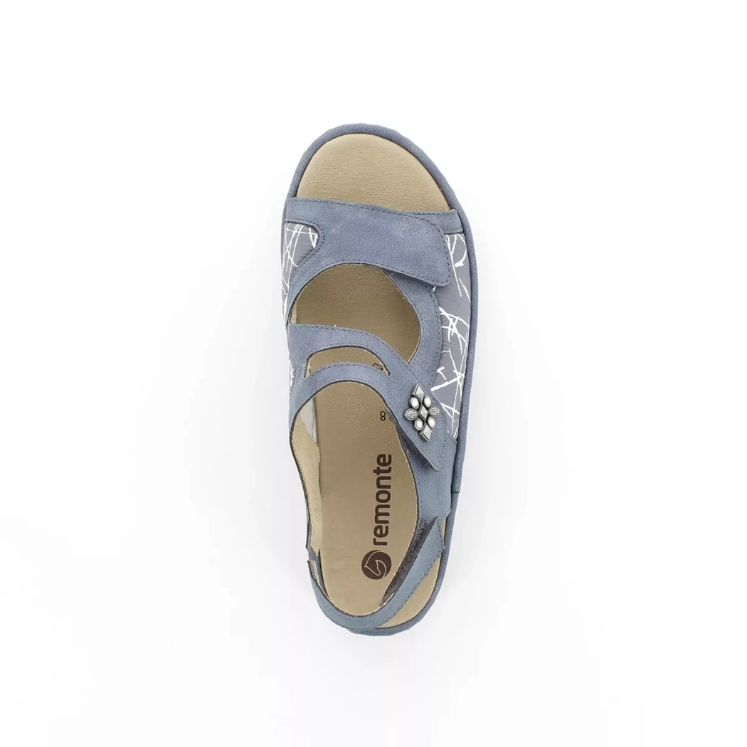 Image (6) de la chaussures Remonte - Sandales et Nu-Pieds Bleu en Cuir nubuck
