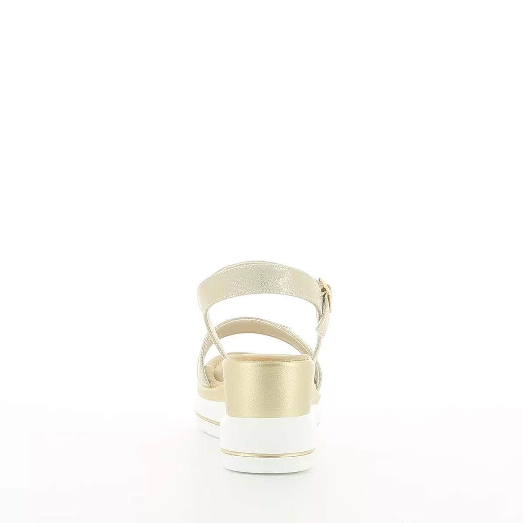 Image (3) de la chaussures Double Heart - Sandales et Nu-Pieds Or / Bronze / Platine en Cuir synthétique