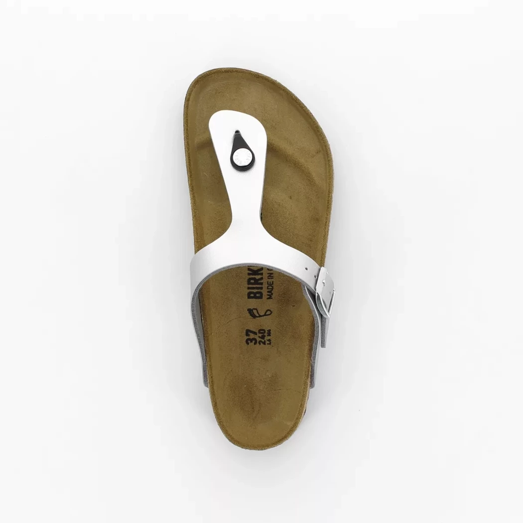 Image (6) de la chaussures Birkenstock - Mules et Sabots Argent en Cuir synthétique