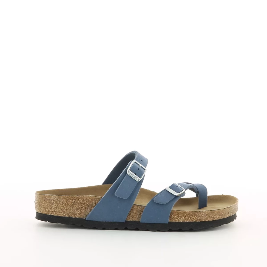 Image (2) de la chaussures Birkenstock - Mules et Sabots Bleu en Cuir synthétique