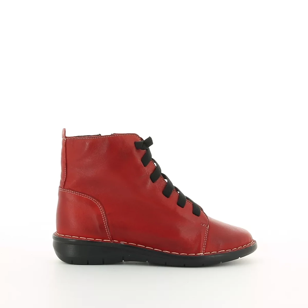 Image (2) de la chaussures Diabolo Studio - Bottines Rouge en Cuir