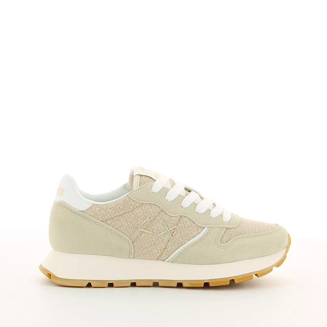 Image (2) de la chaussures Sun68 - Baskets Beige en Cuir nubuck