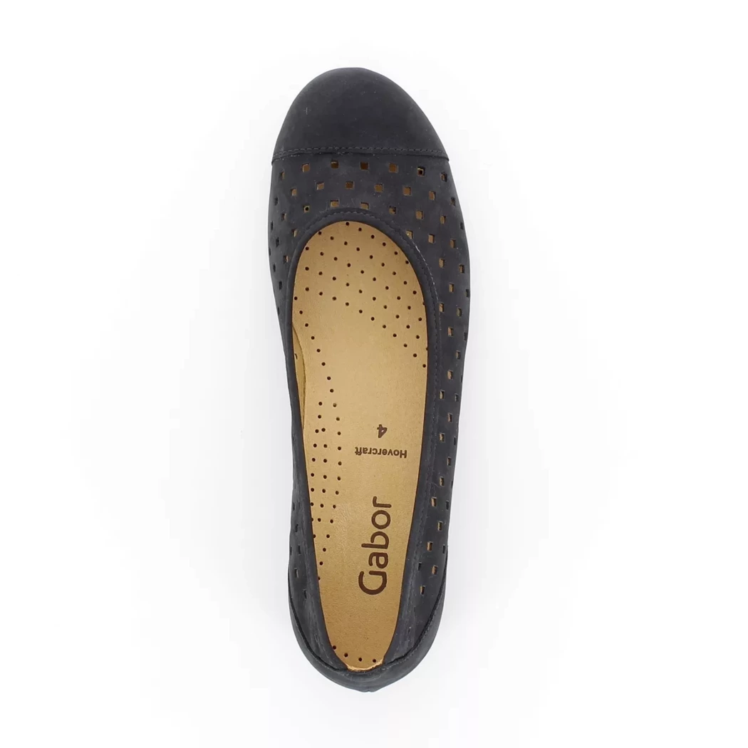 Image (6) de la chaussures Gabor - Ballerines Bleu en Cuir nubuck