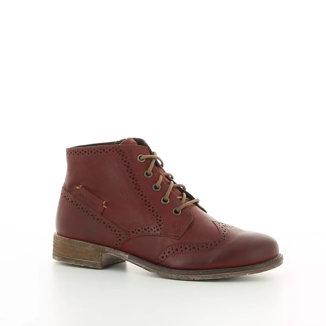 Image (1) de la chaussures Josef Seibel - Bottines Bordeaux en Cuir