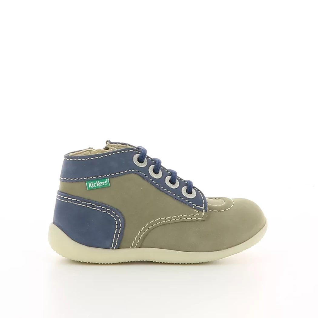 Image (2) de la chaussures Kickers - Bottines Vert en Cuir nubuck