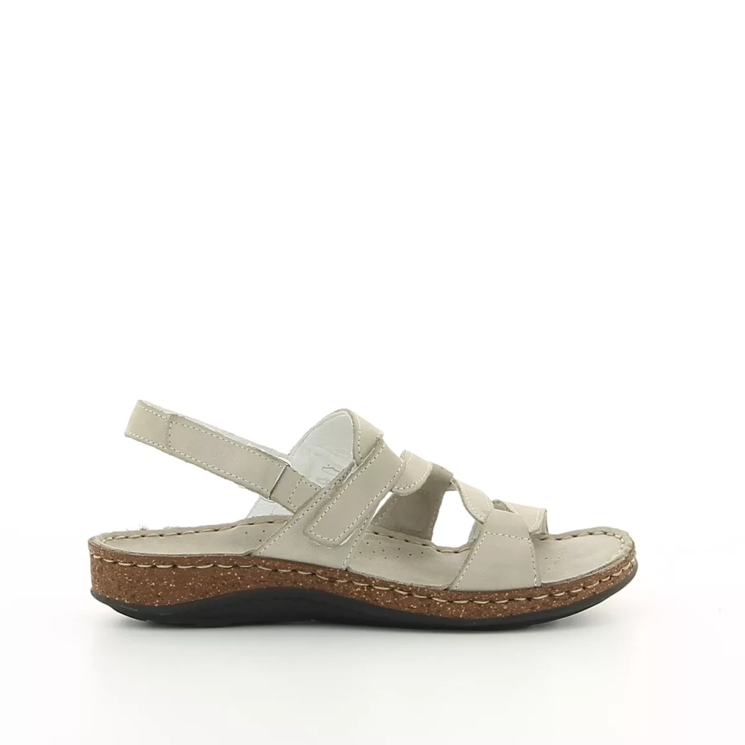 Image (2) de la chaussures Calba - Sandales et Nu-Pieds Beige en Cuir nubuck