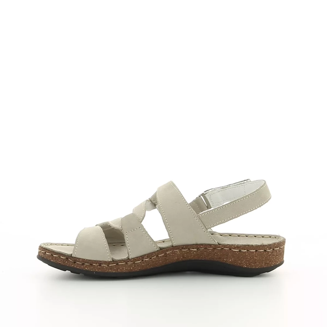 Image (4) de la chaussures Calba - Sandales et Nu-Pieds Beige en Cuir nubuck