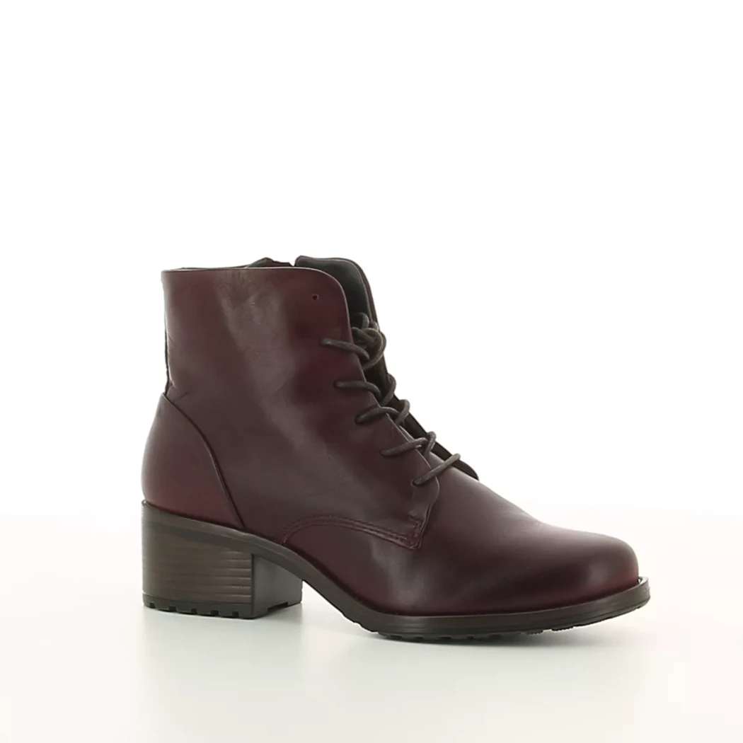 Image (1) de la chaussures Miz Mooz - Bottines Bordeaux en Cuir