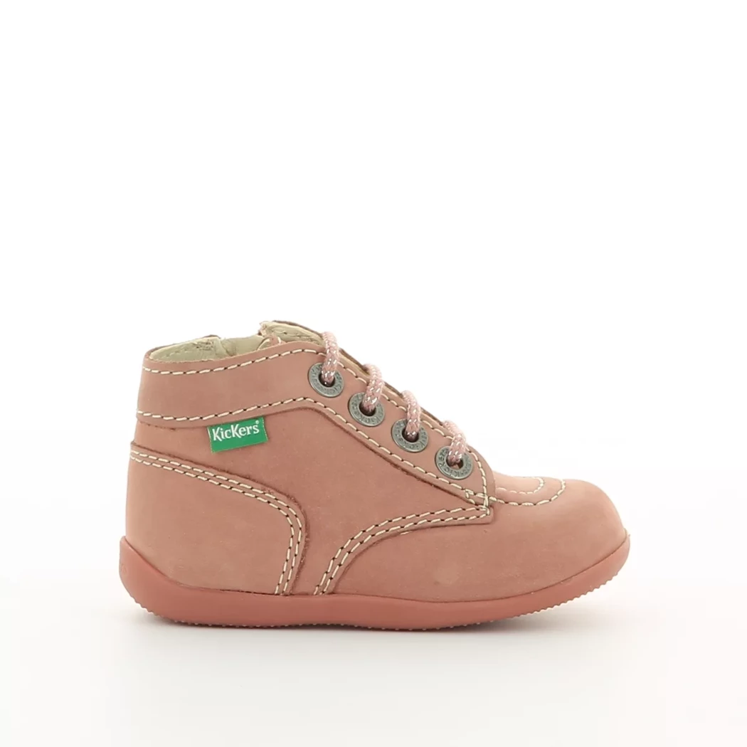 Image (2) de la chaussures Kickers - Bottines Rose en Cuir nubuck