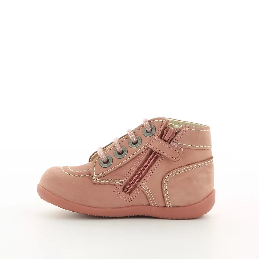 Image (4) de la chaussures Kickers - Bottines Rose en Cuir nubuck