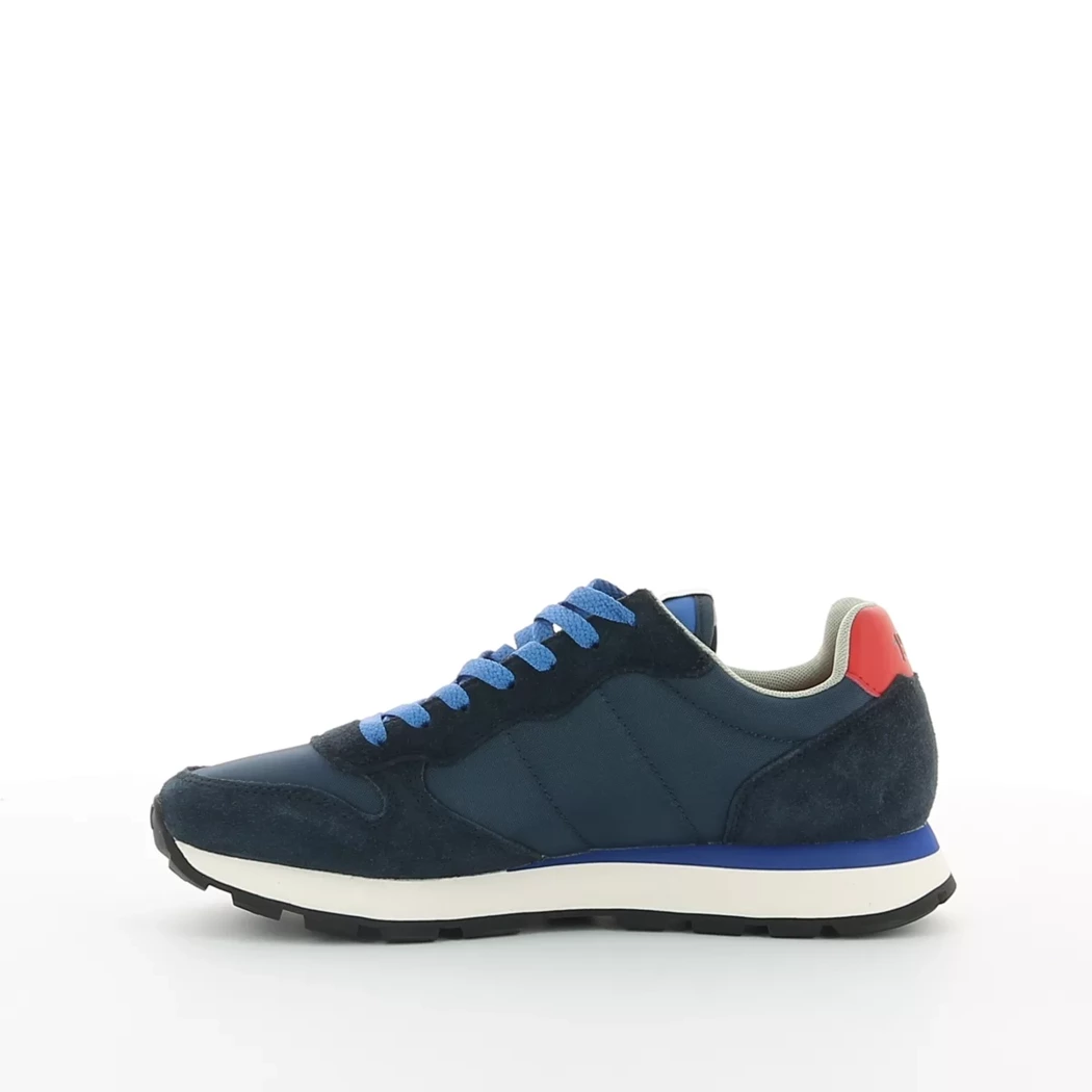 Image (4) de la chaussures Sun68 - Baskets Bleu en Cuir nubuck