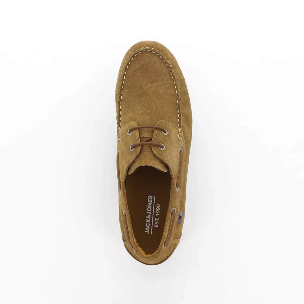 Image (6) de la chaussures Jack & Jones - Chaussures bateau Cuir naturel / Cognac en Cuir nubuck