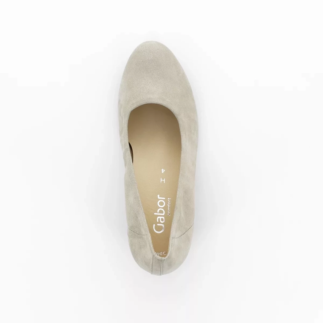 Image (6) de la chaussures Gabor - Escarpins Beige en Cuir nubuck