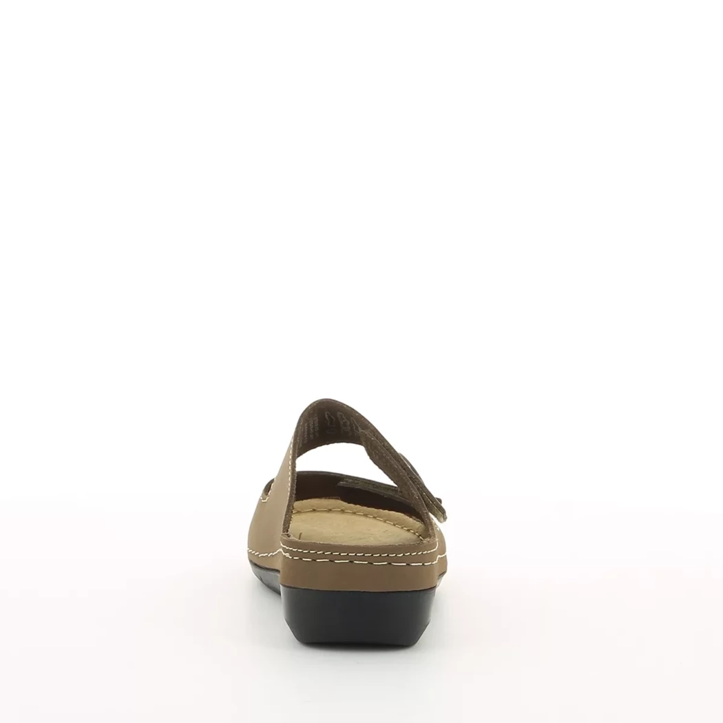 Image (3) de la chaussures Tamaris - Mules et Sabots Taupe en Cuir