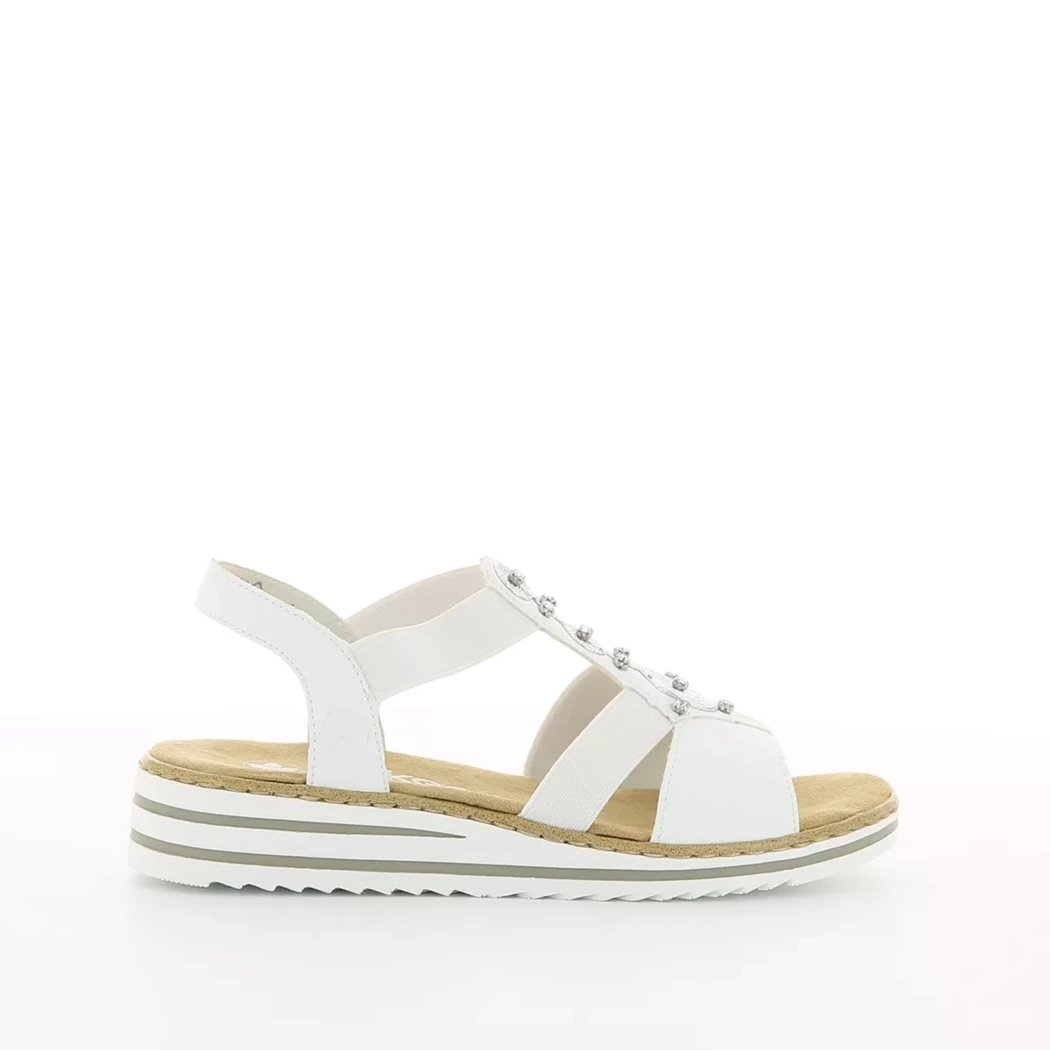 Image (2) de la chaussures Rieker - Sandales et Nu-Pieds Blanc en Cuir