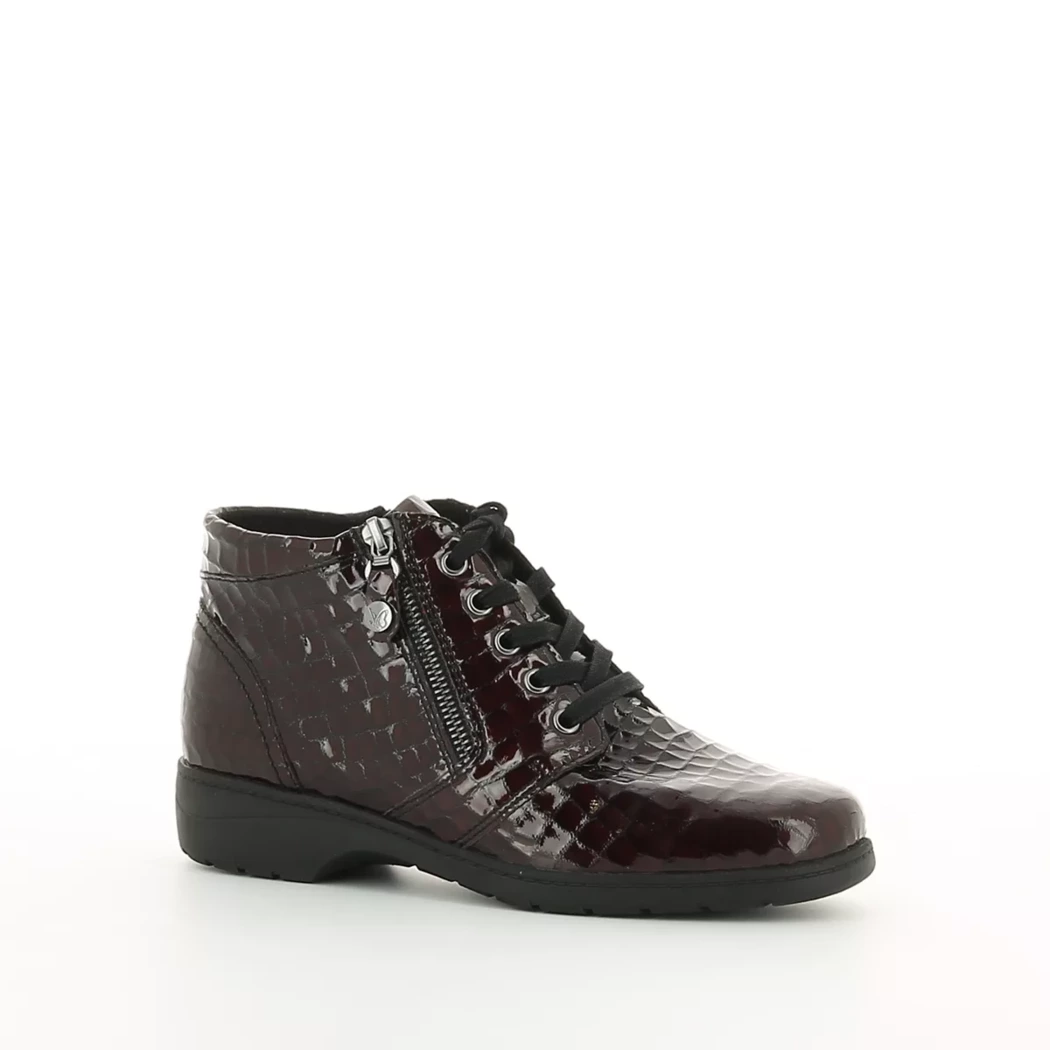 Image (1) de la chaussures Caprice - Bottines Bordeaux en Cuir vernis